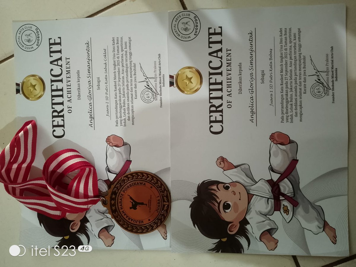 HeppyTampubolo1's tweet image. angelica gloriya simanjuntak ( SABUK COKELAT ) SDN 01 CILBAR KEC.CILANDAK JAKSEL
DOJO KARATE FORBIKAWA DEPOK JAWABARAT #karategirl🥋❤🥊 #porbikawadepokjabar #forki #karatekata #karatechampion