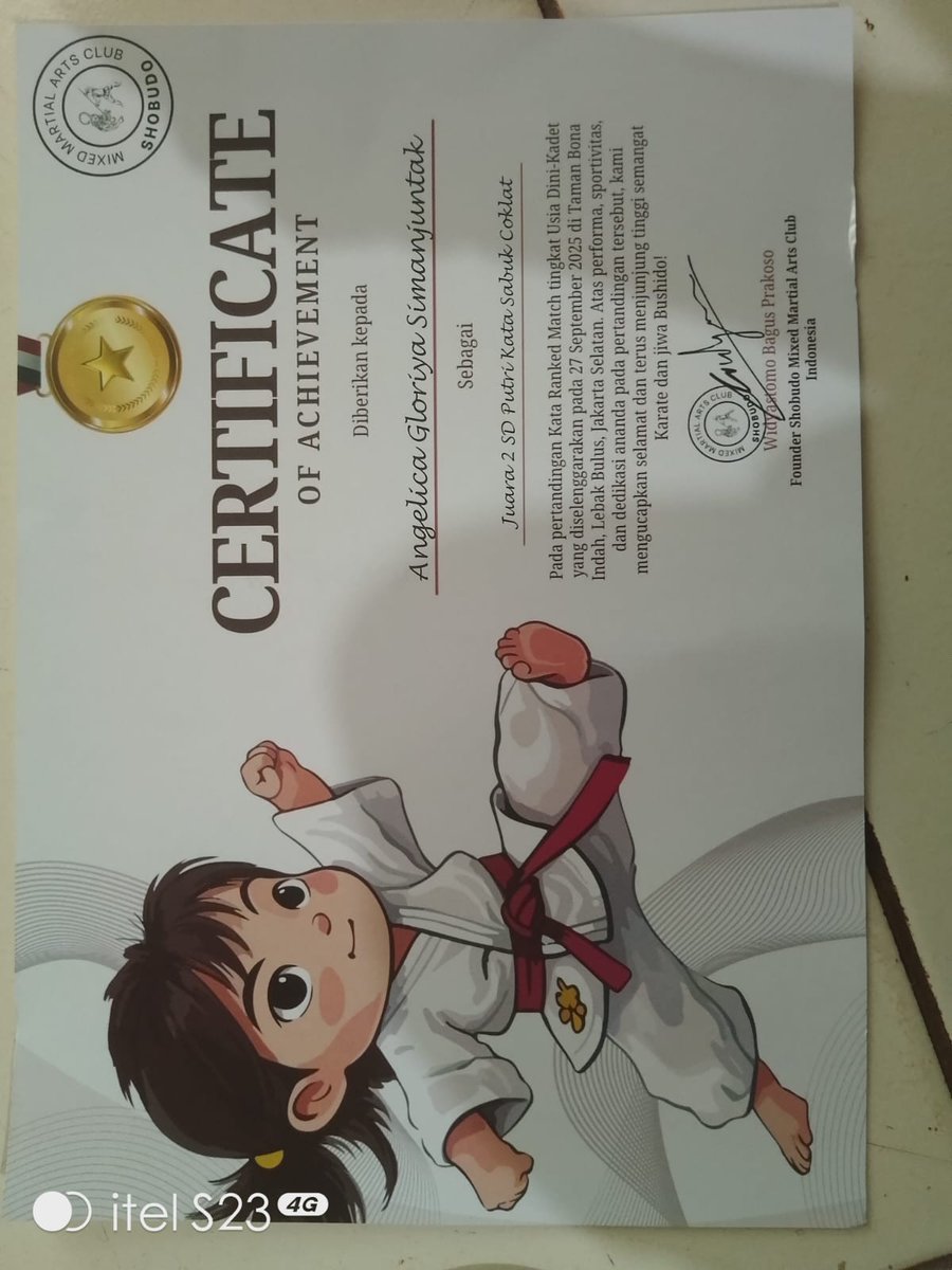 HeppyTampubolo1's tweet image. angelica gloriya simanjuntak ( SABUK COKELAT ) SDN 01 CILBAR KEC.CILANDAK JAKSEL
DOJO KARATE FORBIKAWA DEPOK JAWABARAT #karategirl🥋❤🥊 #porbikawadepokjabar #forki #karatekata #karatechampion