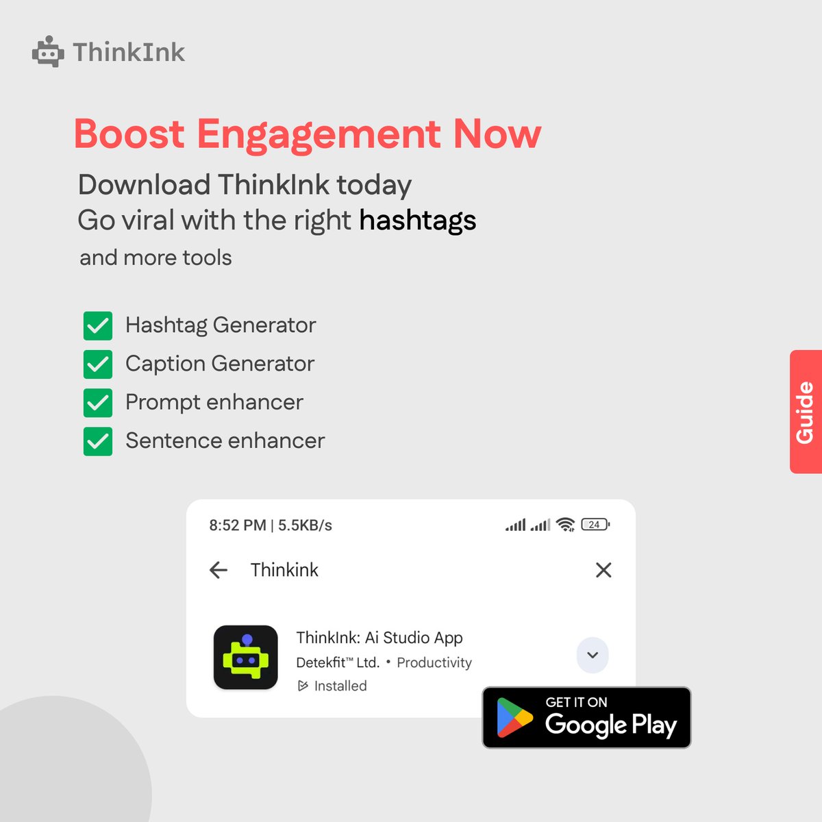 detekfit's tweet image. Dreaming of going viral? 🚀 ThinkInk crafts smart hashtags to boost your reach, engagement &amp;amp; sales. Ignite your success—Try now: play.google.com/store/apps/det…

#GoViral #HashtagStrategy #SocialMediaBoost #EngagementTips #ViralMarketing #TwitterGrowth #DigitalSuccess #ContentCreator