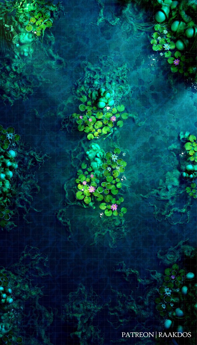 [Ravnica Battlemap]Breeding Pool - Lair of Krasis 32x56
The Breeding Pool is a vibrant and enigmatic wetland located deep within Novijen, the heart of the Simic Combine’s research and experimentation. #Ravnica #Battlemap #dnd #mtg #ttrpg