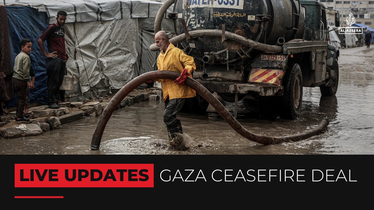 Cold temperatures and heavy rainfall are impacting forcibly displaced Palestinian families across Gaza, as Israel continues to block the deliveries of tents and other critical shelter supplies into the enclave.

🔴 Follow our LIVE coverage: aje.io/tjokoi
