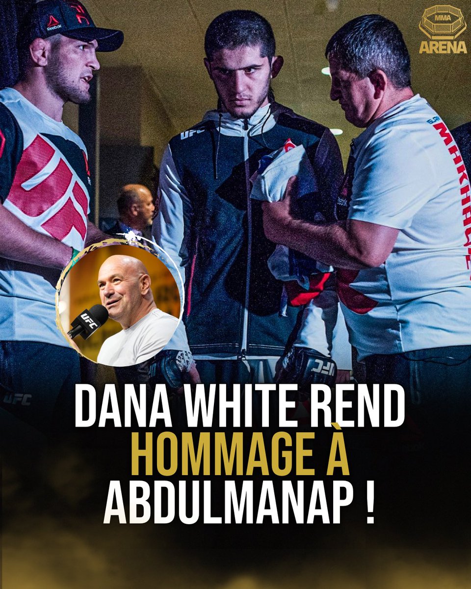 MMArena_'s tweet image. Dana White se remémore quand Abdulmanap Nurmagomedov lui avait promis que Khabib et Islam deviendraient champions de l’UFC 🏆❤️

« J’entends tout le temps des gens me dire “Ce gars-là va devenir champion du monde.” Tout le monde me dit la même chose. Et presque personne n’y…