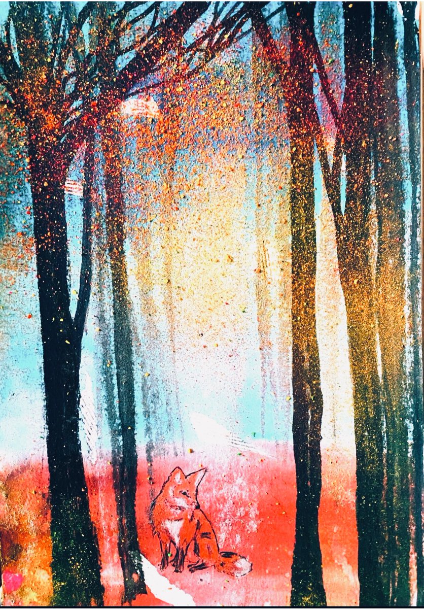 TheresaFitton1's tweet image. Falling Leaves.  Oil Pastel Over Ink
#artistsoftwitter #oilpastel #contemporaryart