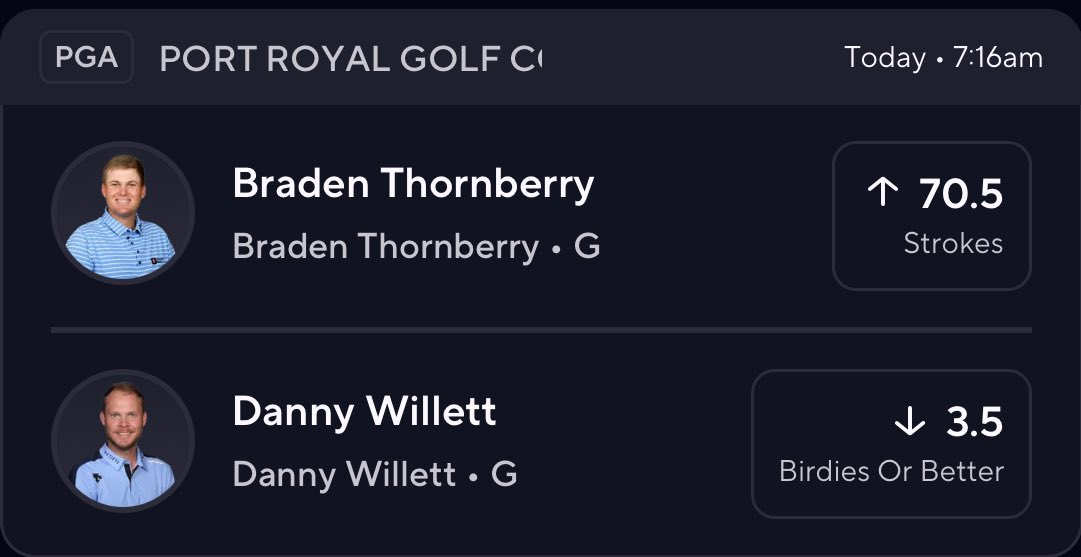 betting_golfer's tweet image. What I’m running for the final round of the Butterfield Bermuda Championship 
Let’s ride 🏄‍♂️ #prizepicks #prizepicksgolf #Pga #GamblingX