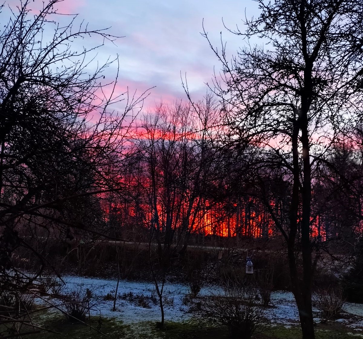 Vidzemē pie Aiviekstes auksts un sarkans rīts