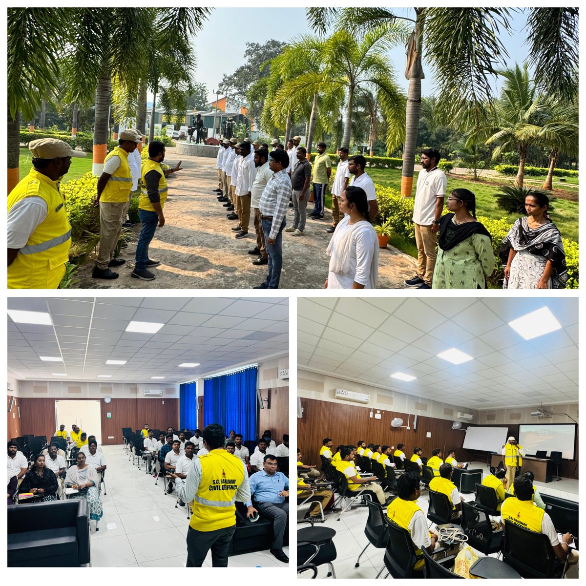 SCRCivilDefence's tweet image. SCR Civil Defence BZA &amp;amp; GNT trainees (25) Successfully completed the Basic Training Programme  at MDDTI,KCC from 10–15 November. DEO and CD Staff Officer, Vijayawada, actively contributed to the smooth conduct of the training.@RailMinIndia
@DGFSCDHG
@SCRailwayIndia @drmvijayawada