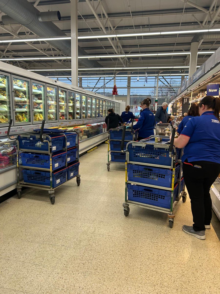 neiljowitt's tweet photo. Awful visit to @tesco. Why do the click and collect staff take over the @wrexham store all the time? Constantly having to wait or move so they can have priority, and when you ask them to stop blocking the aisle, they argue with you! This was one of the more clearer aisles today. https://t.co/Gvhpvy7hD0