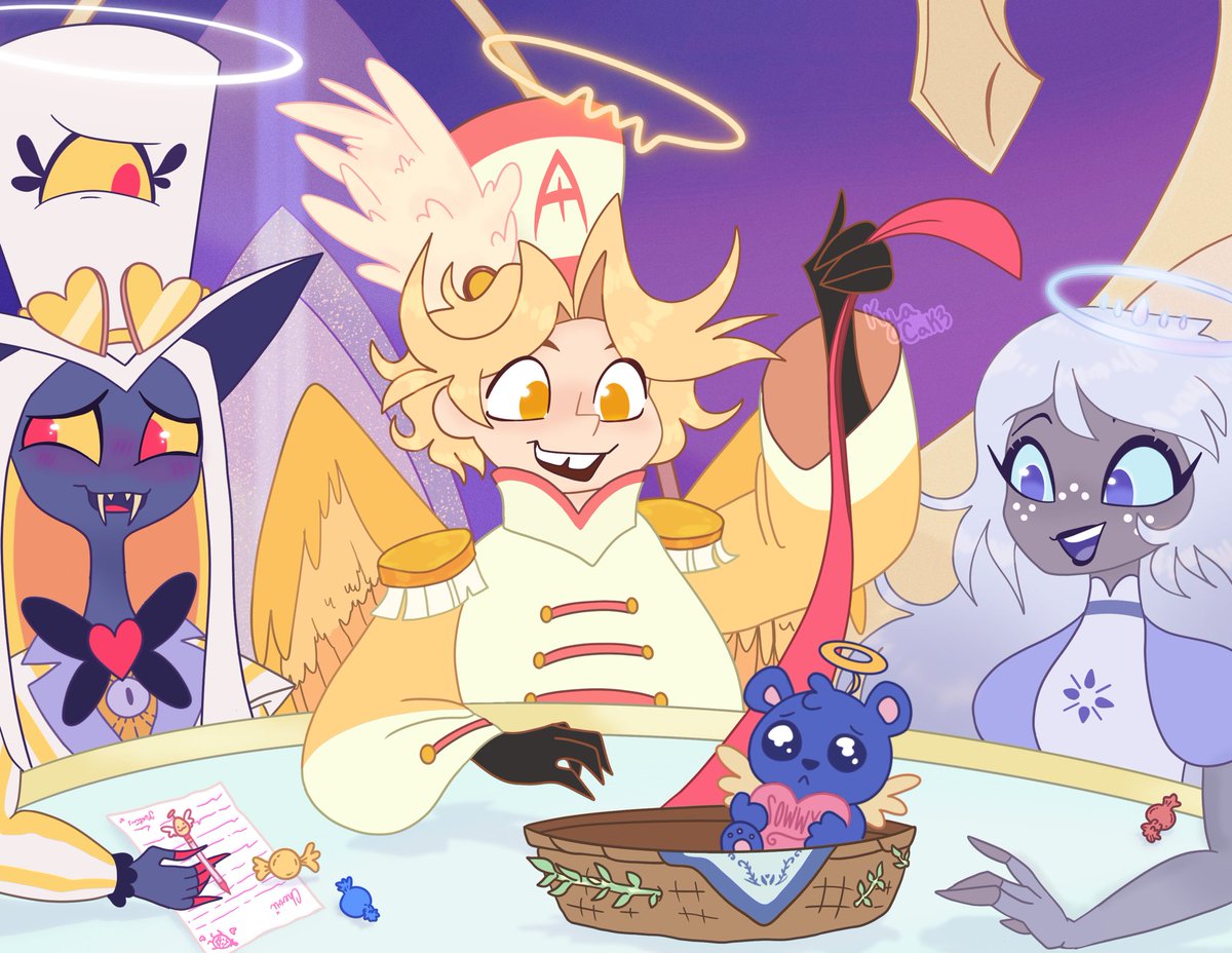 Gift Basket time, what could go wrong? #hazbinhotelart