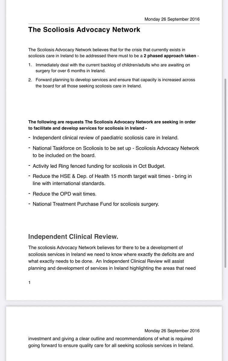 The Spina Bifida and Hydrocephalus Paediatric Advocacy Group and the Scoliosis Advocacy Network say at least five other ­children died either because they did not receive timely spinal surgery or due to post-operative infections and complications.

<a href="/SimonHarrisTD/">Simon Harris TD</a>, in 2016 we