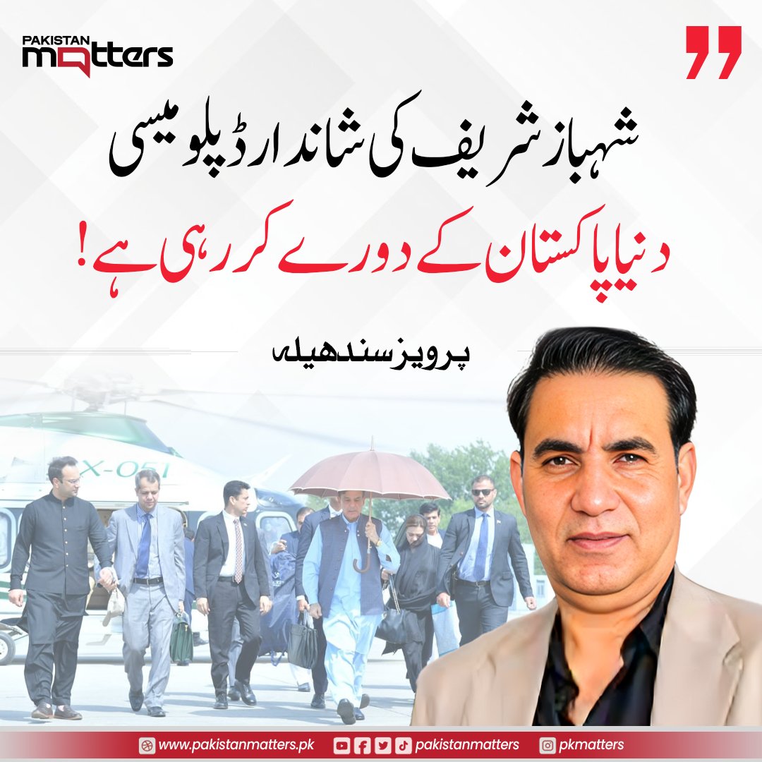 PK_Matters's tweet image. شہباز شریف کی شاندار ڈپلومیسی، دنیا پاکستان کے دورے کررہی ہے، پرویز سندھیلہ

#Diplomacy #GlobalEngagement #LeadershipUpdate #PakistanMatters