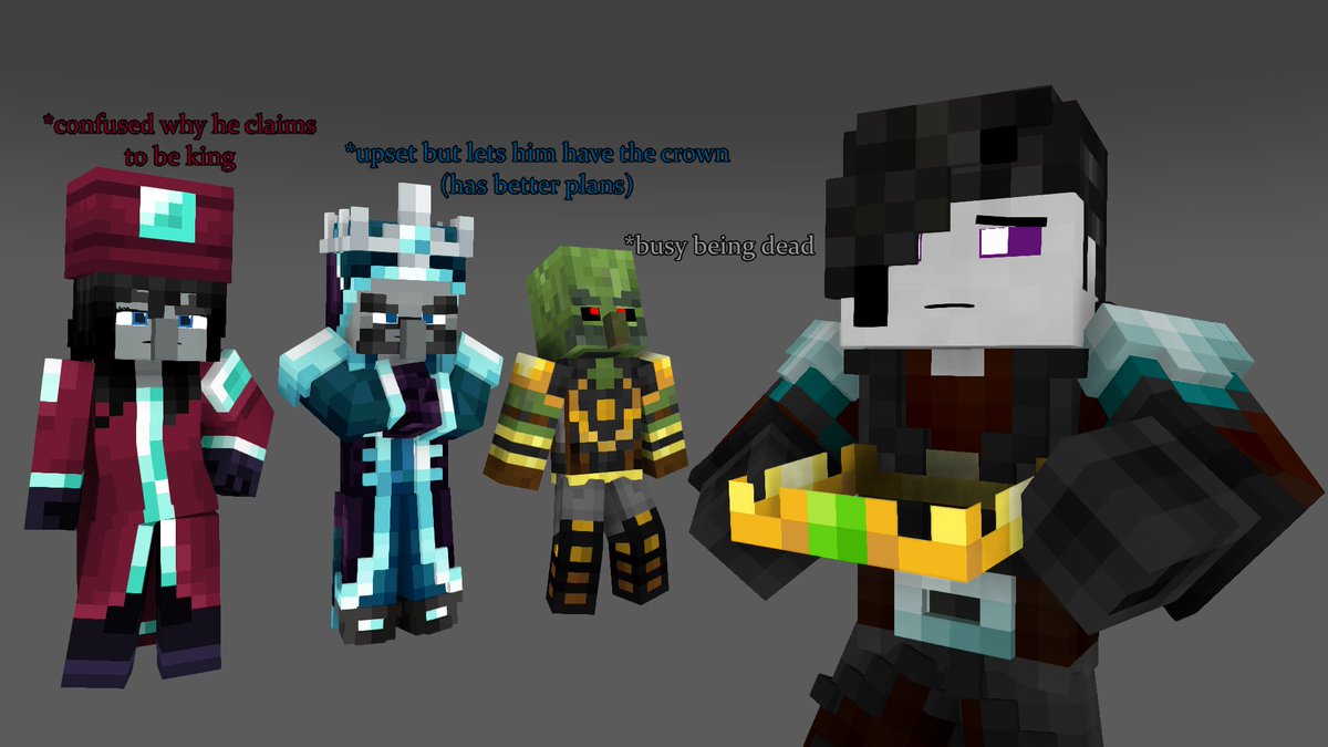 baryonyx138's tweet image. What are the Illager Lords&apos; reactions on Kane becoming Illager King? #Minecraft #rainimator