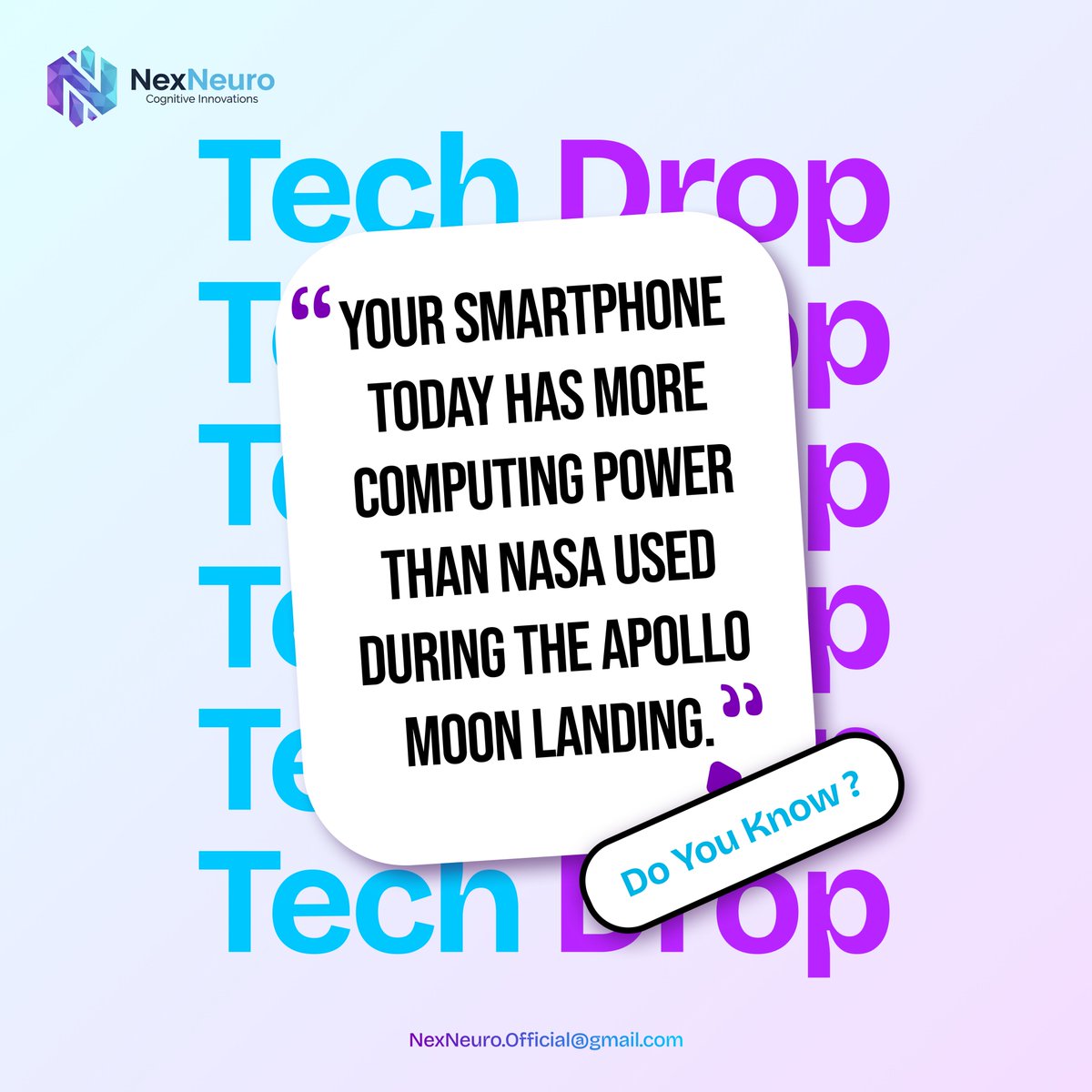 nex_neuro's tweet image. Your phone &amp;gt; Apollo mission computers.
 If that doesn’t make you rethink how you use your tech, nothing will.

#TechDrop #TechFacts #NexNeuro