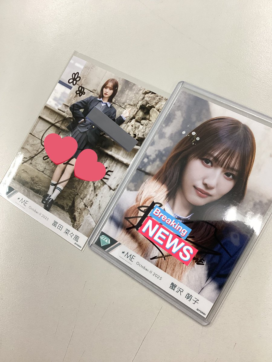 ノイミーちゃん 冨田菜々風さんと蟹沢萌子さんの直筆サイン入り生写真