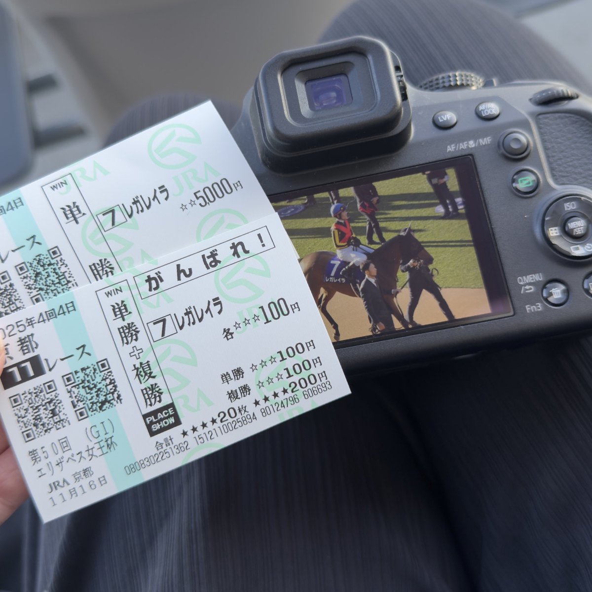 エリザベス女王杯👸🏻
レガレイラおめでとう👑㊗️💖

ベリベリホース！！