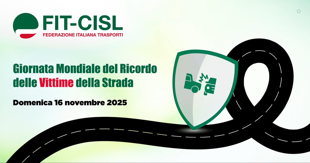 FitCisl's tweet image. #16Novembre – 𝑮𝒊𝒐𝒓𝒏𝒂𝒕𝒂 𝑴𝒐𝒏𝒅𝒊𝒂𝒍𝒆 𝒊𝒏 𝑴𝒆𝒎𝒐𝒓𝒊𝒂 𝒅𝒆𝒍𝒍𝒆 𝑽𝒊𝒕𝒕𝒊𝒎𝒆 𝒅𝒆𝒍𝒍𝒂 𝑺𝒕𝒓𝒂𝒅𝒂
📣 Ogni vita perduta sulle strade rappresenta un grave richiamo alla responsabilità collettiva

🙏 In questa giornata, la @FitCisl rinnova il proprio impegno nel…