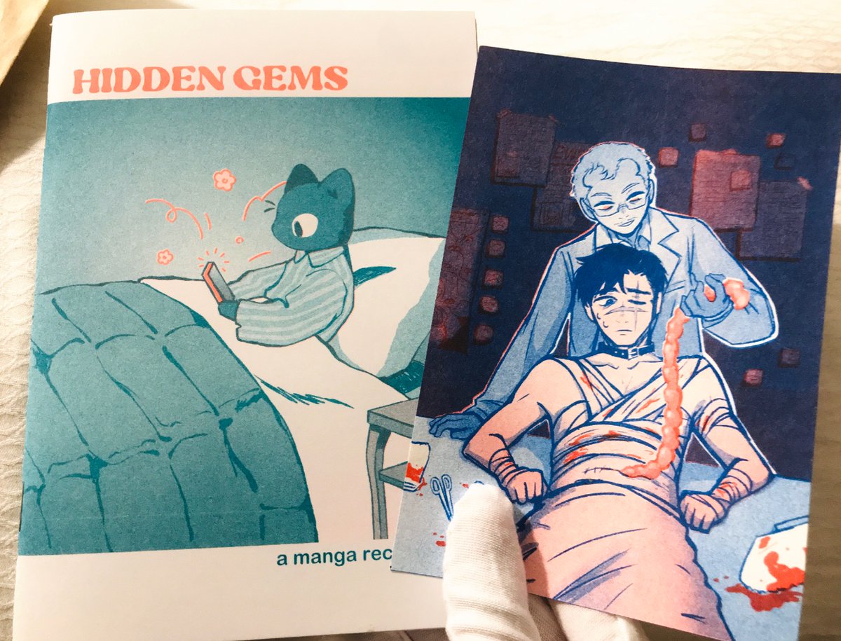 NekaiUwU's tweet photo. Manga recommendation zine by @spirithotline (but they’re not posting art on Twitter anymore, you can follow on tumblr) I IMMEDIATELY JUMPED AT SLEEPING DEAD FANART AHHHHHHH <333 and then!! They gave me free print too!!!!! THANK YOU SO MUCH (FOR YOUR GOOD ART AND GOOD TASTE https://t.co/G8Tr6wH9hm