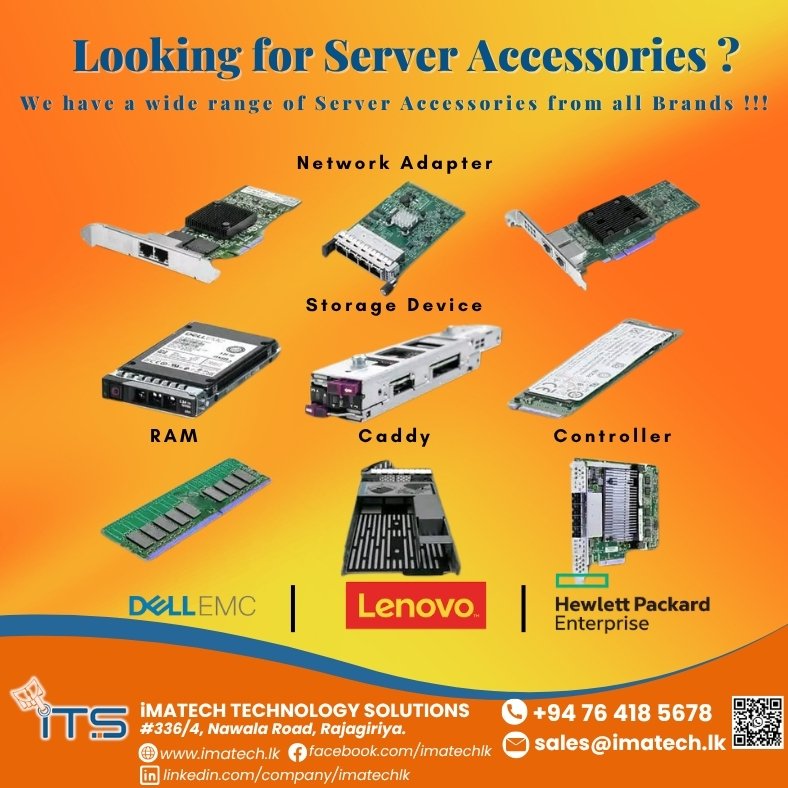 Imatechlk's tweet image. 📞 Contact us: +94 76 418 5678
📩 Or send us a message right here on LinkedIn for pricing or availability.
#ServerAccessories #Imatech #imatechlk