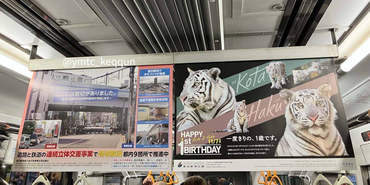 東武に乗ったなぁ、な中吊り。