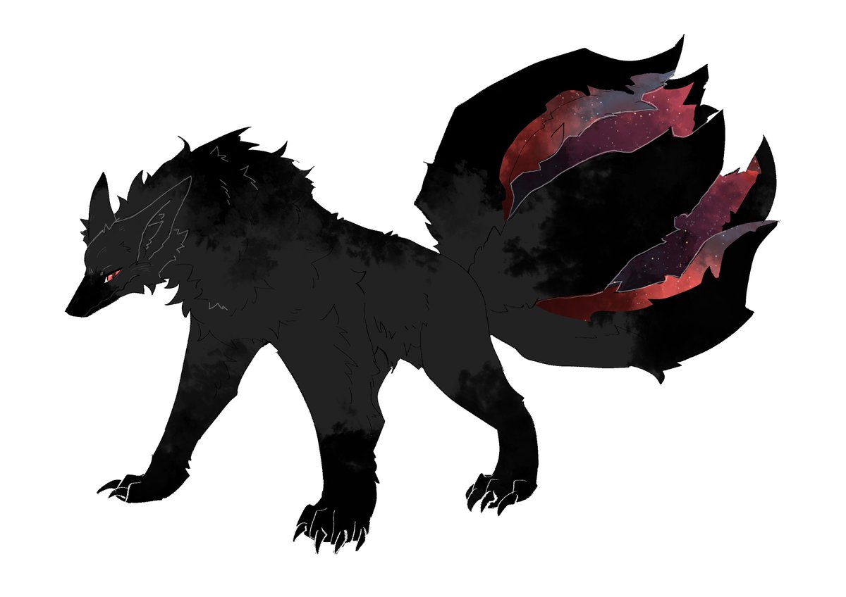 sangosho823's tweet image. 大型化した別フォルム
尾の中に閉じ込められていた宇宙