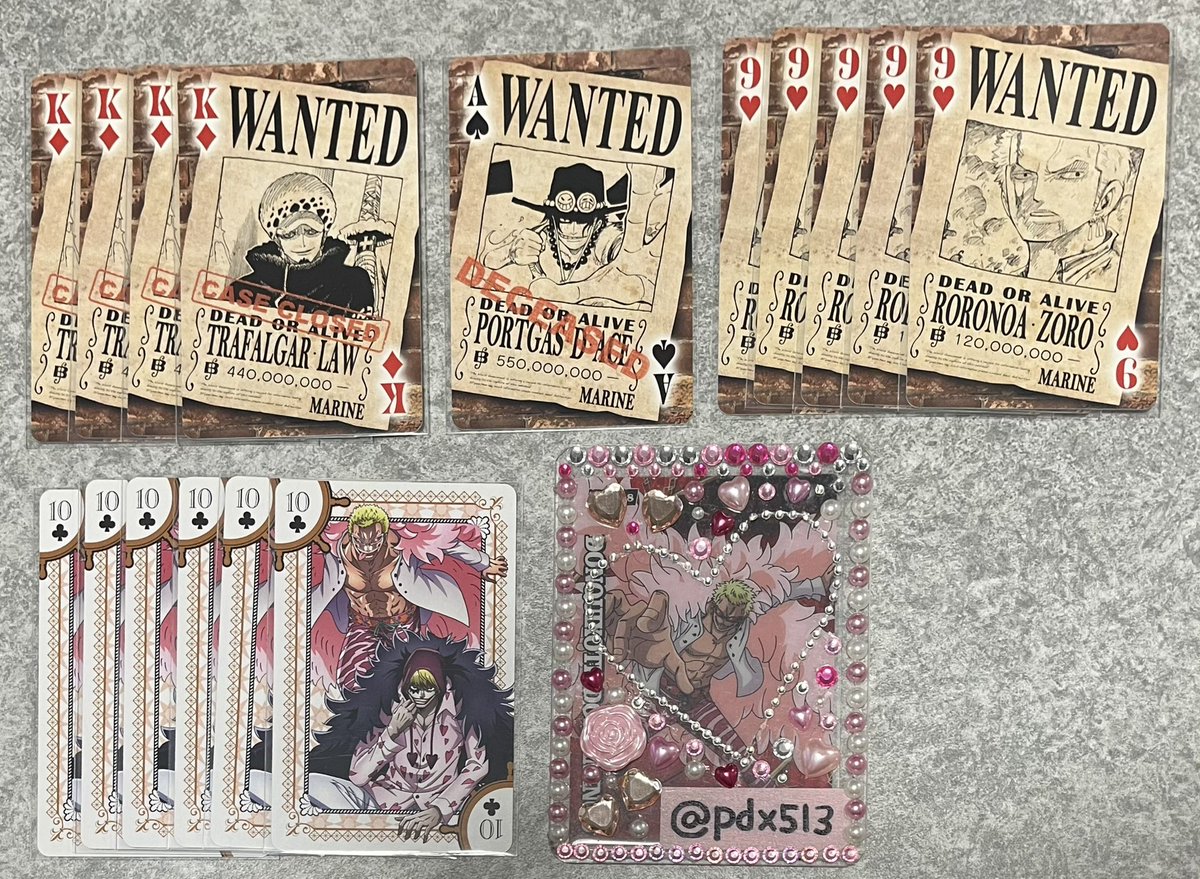 交換 譲渡】ONE PIECE ワンピース トランプ 手配書 ワンピースタワー