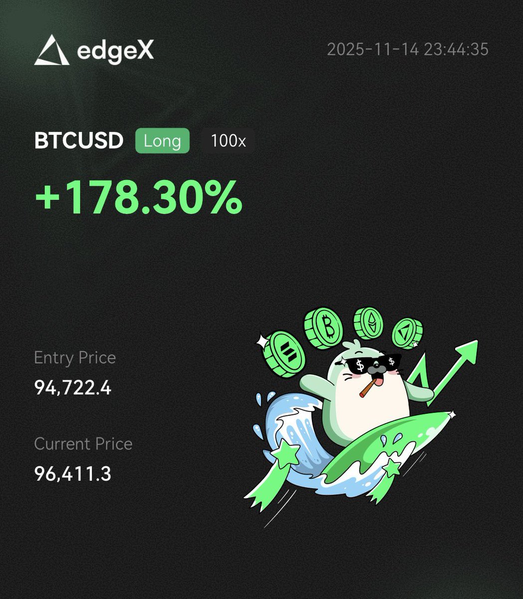 엣지 사용한지 약 일주일차 시드 20% 성장 !!!!

<a href="/edgeX_exchange/">edgeX🦭</a> 

사실 포인트작 충분히 할 수 있는데,
그냥 엣지에 진심이여서 매매를 계속 하는중.

아무리 기술적 분석 해봤자,
안써보면 유동성이 좋고, 호가창이 좋고,
뭐가 뭔지 하나도 모를 것 같음.

진짜 딱 한가지 edgeX 에서 해줬으면