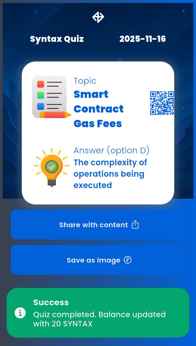 churchi_blaq's tweet image. NOVEMBER 16th, 2025
1) #SyntaxVerse quiz answer for today 🎯
2) #Xenea wallet #quiz answer for today  ✅
3) #Marina protocol quiz #answer 🔥
4) #SpurProtocol quiz answer 👌

Time to contribute and stack with 👇
@SIXR_cricket