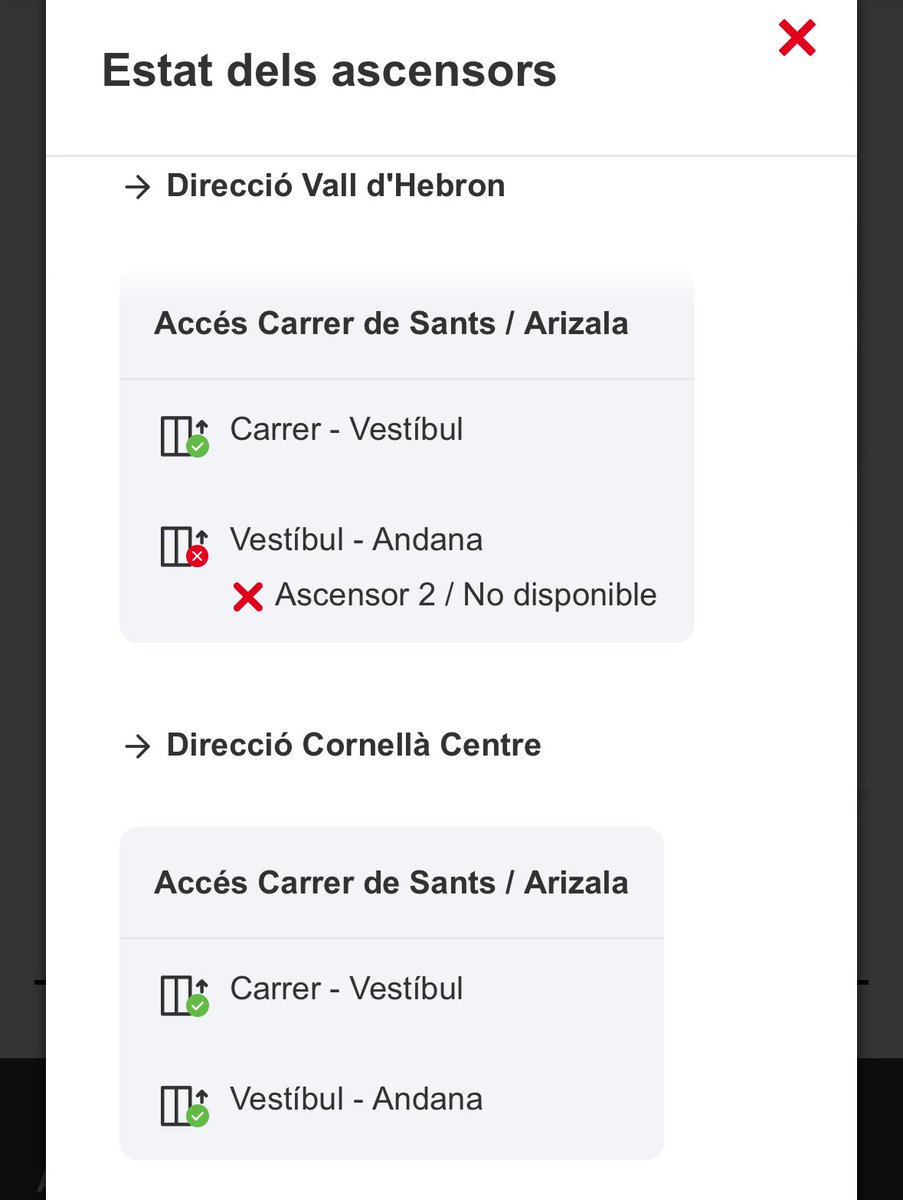 Gent de Twitter IMPORTANT‼️Gent amb MR♿️ q agafeu metro Bcn, posant a google nom estació q voleu baixar+tmb bcn, cliqueu 1r link i si baixeu hi ha opció q diu “Accessibilitat-Estat ascensors”. Aquí podeu veure si funcionen o estan avariats💚FEU-HO CÓRRER PQ MOLTA GENT NO HO SAP📣