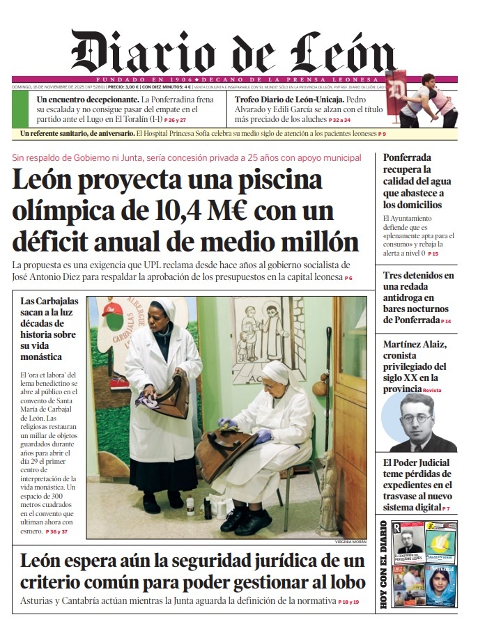 📰 ¡Buenos días! Nuestra portada de hoy, 16 de noviembre de 2025

👉 diariodeleon.es