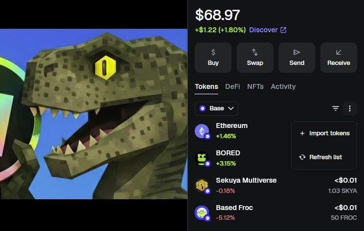 AdonisHytopia's tweet image. How to import $HYBUX to your MetaMask:

1) Open the MetaMask Browser extension

2) Go to Base network and click "import tokens"

3) Copy/paste the $HYBUX CA as custom token:
0xC0497fb3Fc4FD0a17900CF69fc72A03799915301

4) Klick "Next" and confirm to add the token

5) Your balance…
