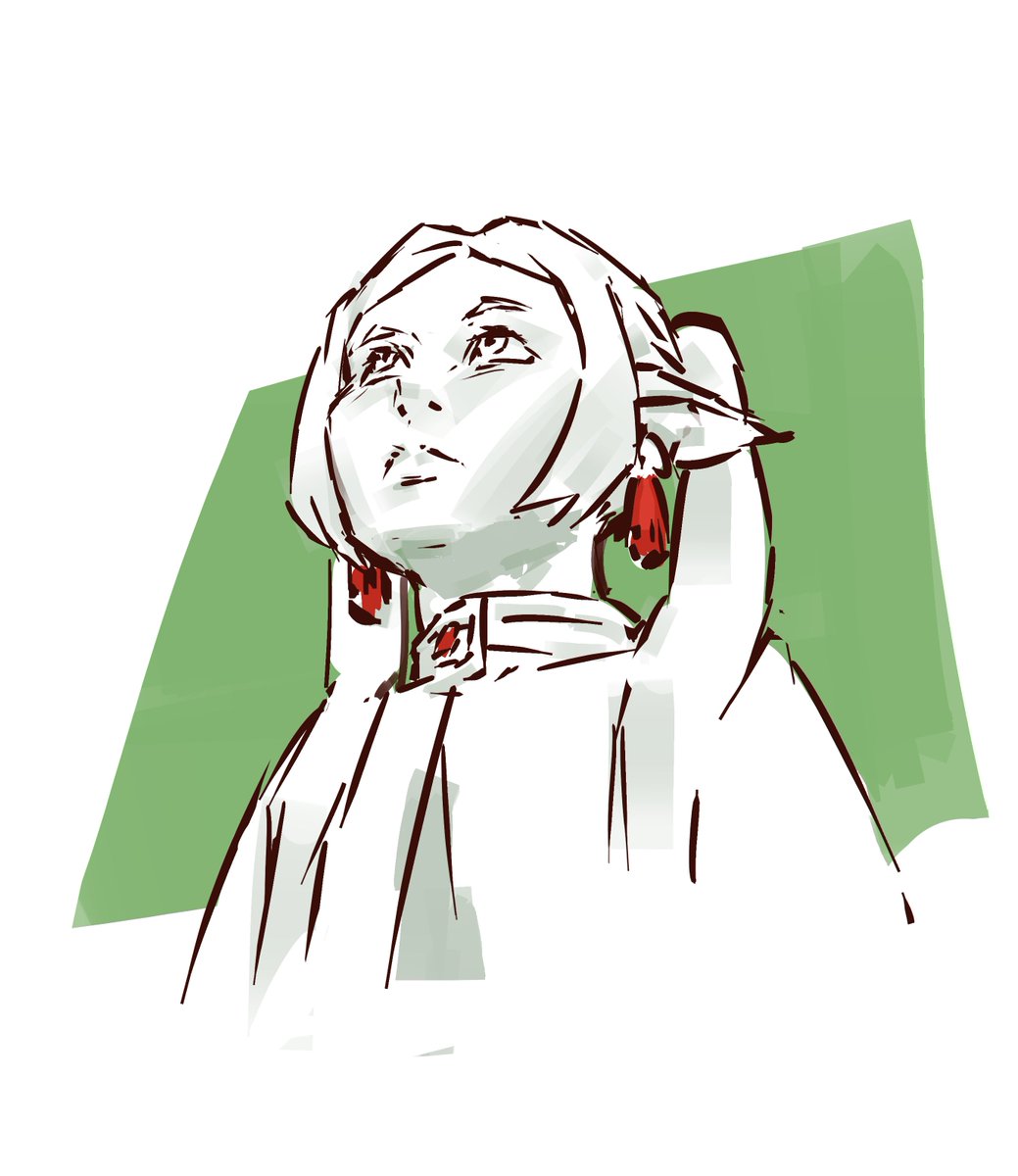 this is my warm up for today!
People have already talked about the planes of the face and not rendering the jawline with a black line.
I think another reason that makes this angle hard is that staying true to the perspective competes with the urge to make the face look appealing