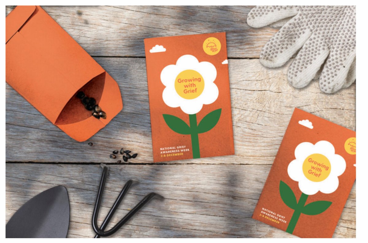 goodgrieftrust's tweet photo. Good morning,

There are only just over 2 weeks until this year’s National Grief Awareness Week 2025 - ‘Growing with Grief’ 🌺🌸🌺🌸🌺

Get involved this year, and help us support all those grieving across the UK at one of the hardest times of the year for the bereaved. 

Help us raise awareness of the breadth of services available under our umbrella at The Good Grief Trust. 

* Plant a seed in memory of someone this Christmas
* Share photos with us, on social media and we will remember them with you.
* Arrange a Walk & Talk event in your community, bringing friends and family together.
* Join one of the many Walk & Talk events happening across the UK 
*Download our Growing with Grief posters and display them out in the community during the campaign
*Wear our little orange umbrella pins, to let those grieving know they are not alone ☂️🧡

Order our campaign packs here:

To Include; 

^Sweet Pea, ‘Sweet Dreams’ seeds
*Wooden Growing with Grief plant markers 
*Year Plamners

https://t.co/spOCrDqS36

GROWING WITH GRIEF POSTERS; 

https://t.co/UUHeUHTIMR