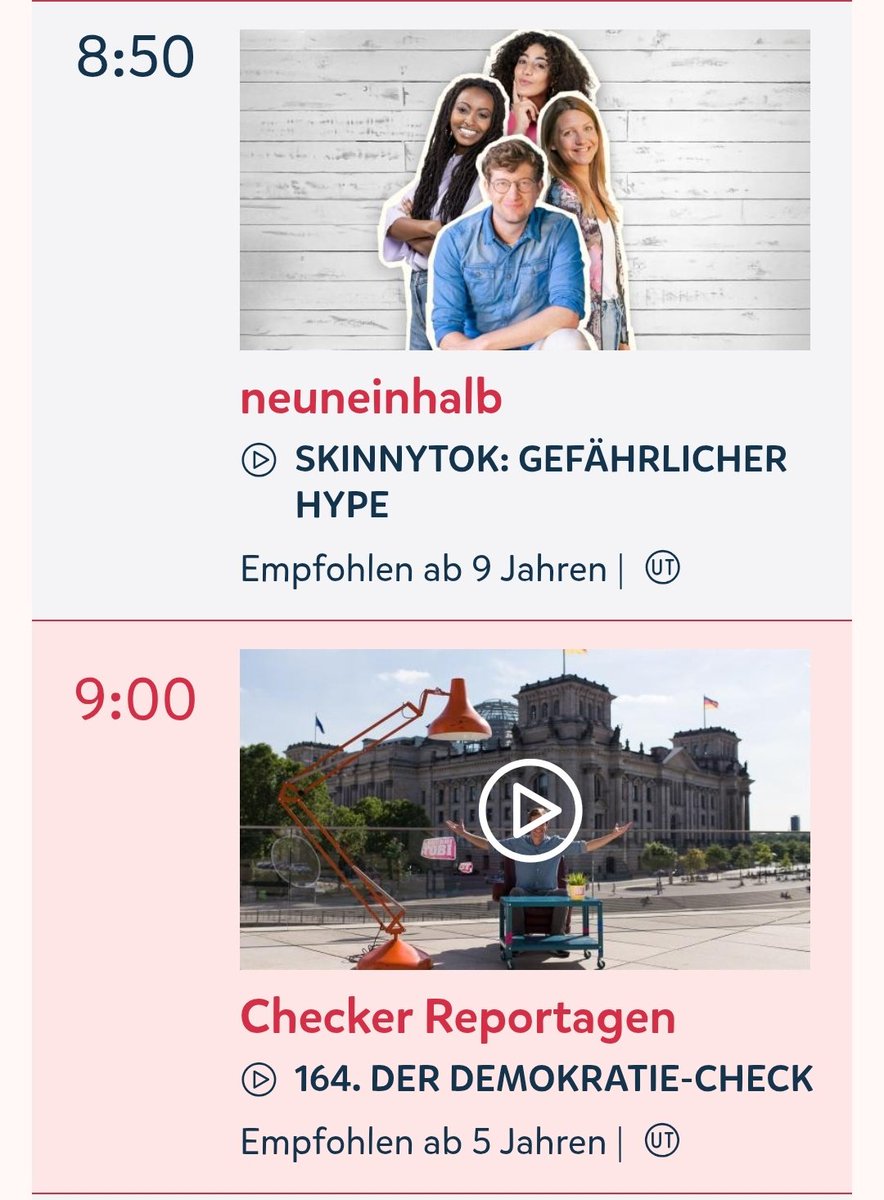 Was heute wohl wieder für unsere Kleinen im ÖRR kommt?

Ack-