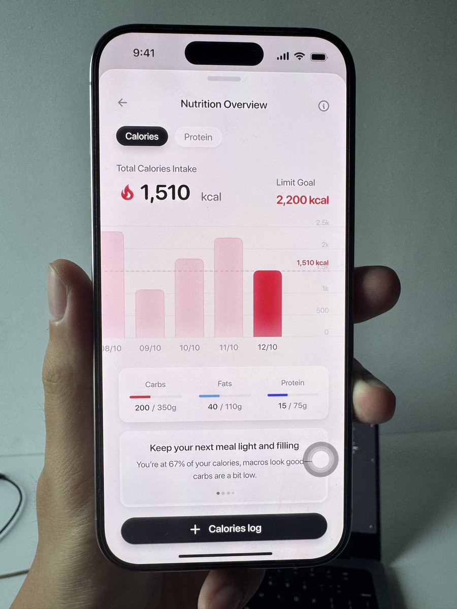 _heyrico's tweet image. best calories app design you&apos;ll ever see 🔥