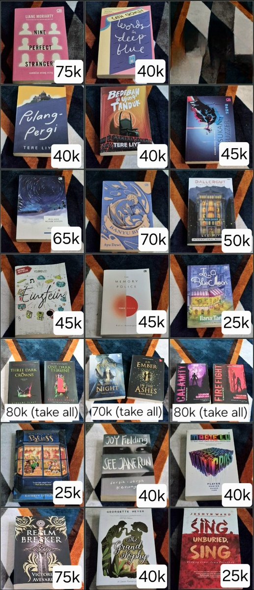 tifanyavery_'s tweet image. 📚WTS Preloved Books📚
Halo!
Ini adalah koleksi buku yg aku pilih dengan sepenuh hati, tapi sekarang mereka siap untuk punya rumah baru.
Silakan dilihat-lihat dulu.
Terima kasih 🫶

#wts #preloved #prelovedbooks #jualbukubekasori