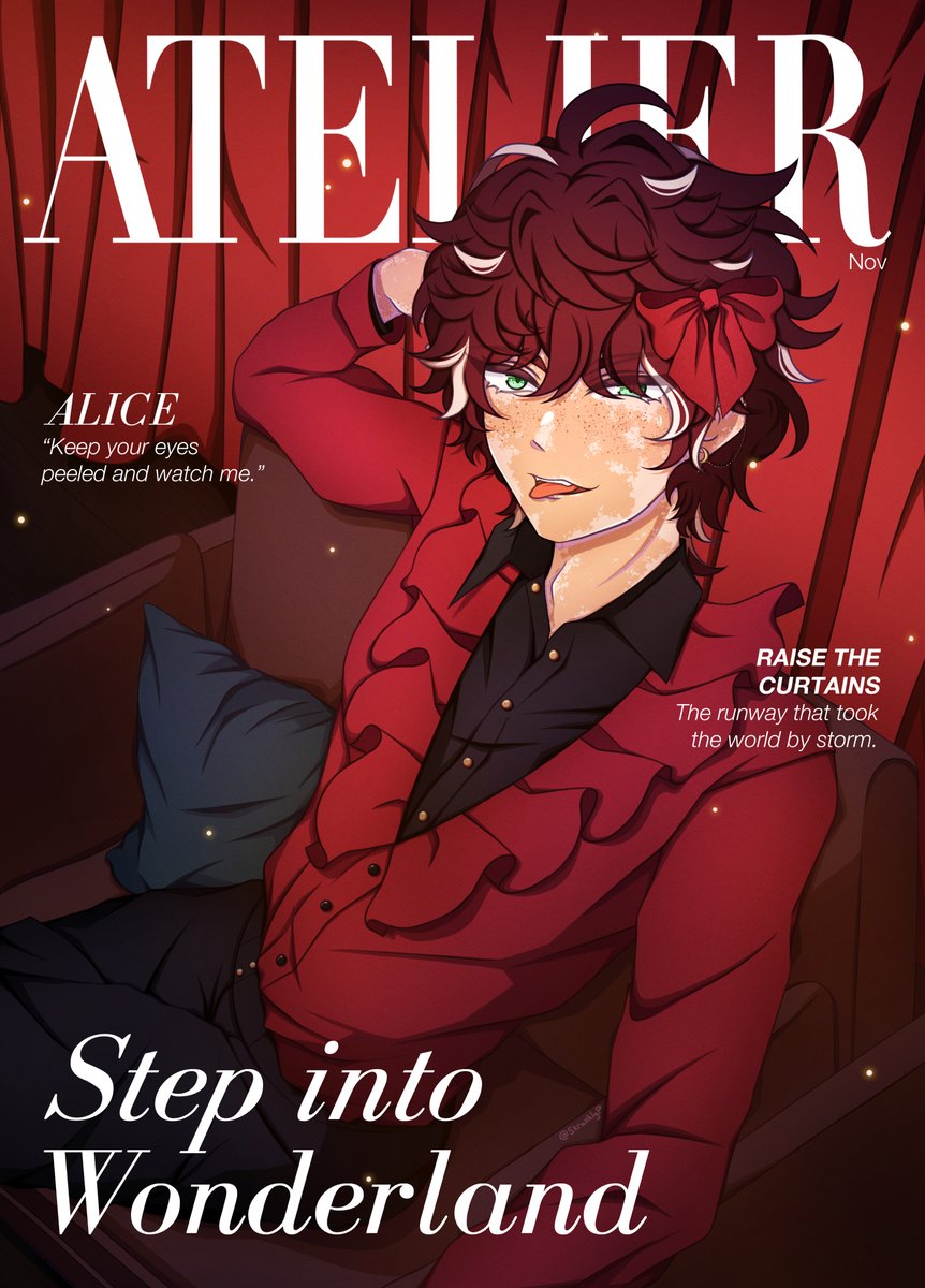knightlyrequiem's tweet photo. Step Into Wonderland
"From sketches on paper to fabric woven with passion, ALICE flipped Fashion Week on its head with his most recent fashion line."
•
•
[ #enstarsoc , #ensemblestarsoc , #alexiel_illus ] https://t.co/a7RmOKkvAh