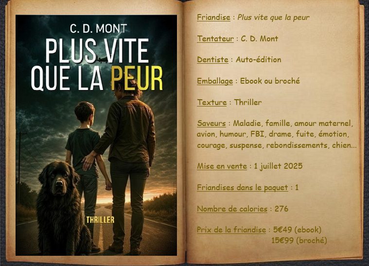 Voici ma dernière lecture et gros coup de 💚 ! Il s'agit de "Plus vite que la peur" de C. D. Mont.
Un roman bouleversant, à la croisée du #drame et du #thriller.
Impossible de le lâcher. 
À lire de toute urgence !
booksfeedmemore.eklablog.com/2025/11/plus-v…