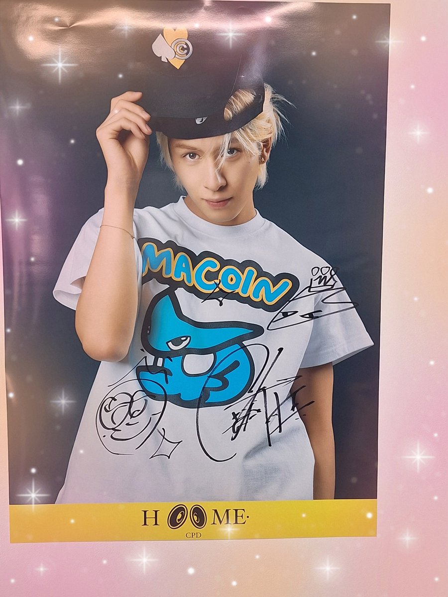 慎くんのサイン入りポスター️✒️🐤 4種📸✨ 慎くんが白T着てて