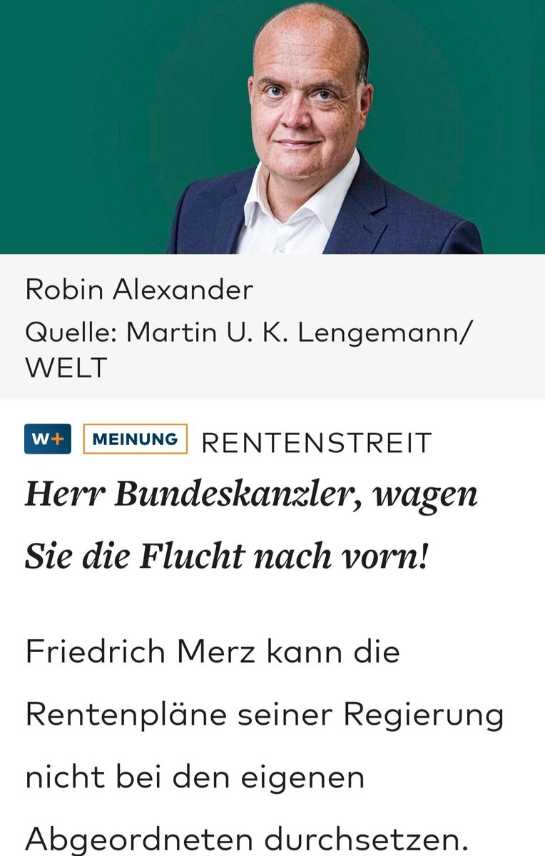 Es ist mir unbegreiflich, dass #FriedrichMerz nach dem #BrosiusGersdorf-Desaster ohne Not in die nächste Abstimmungs-Katastrophe steuert, statt mit der #SPD Tacheles zu sprechen. #Rentenreform  #JungeUnion