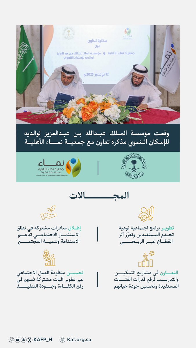 مؤسسة الملك عبدالله لوالديه للإسكان التنموي tweet media