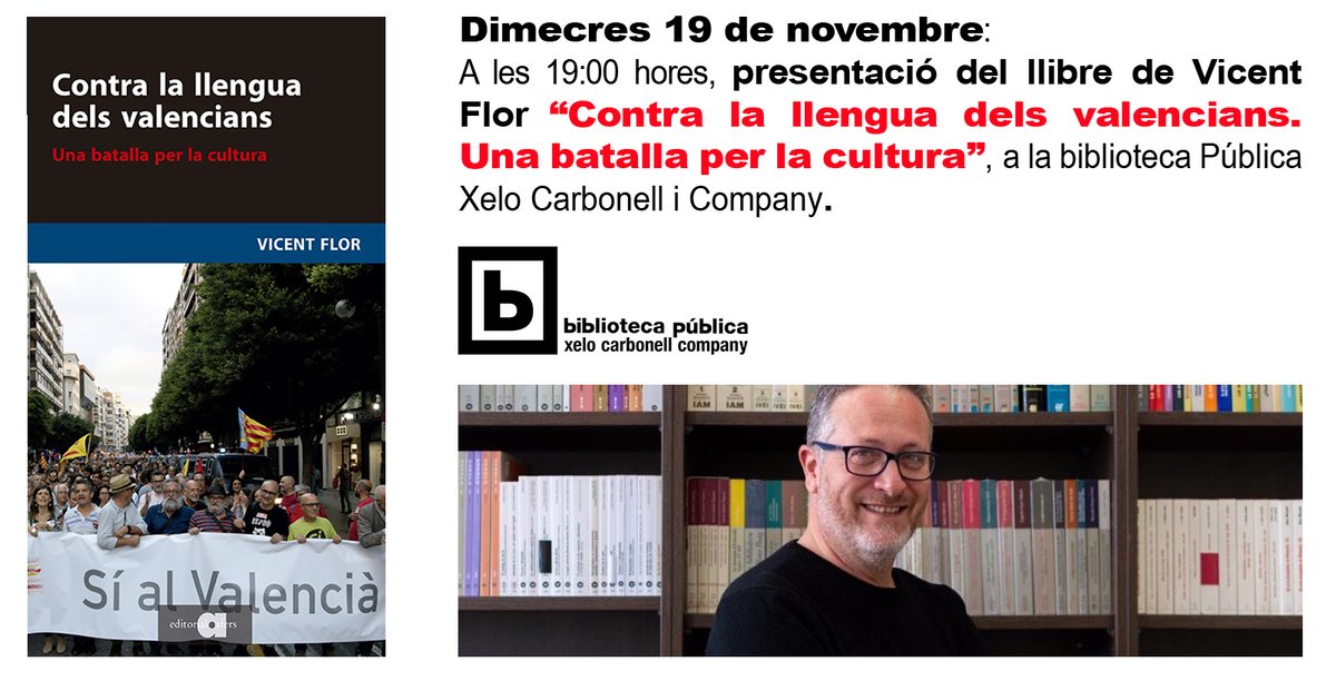 Amb l'acord entre l'Ajuntament de Silla i @Vilaweb per a presentar el llibre "Els morts de Mazón" de <a href="/deshabitat/">Esperança Camps</a> el proper 10 de desembre, fet que m'alegra, per més d'un motiu, mantindrem la presentació de "Contra la llengua dels valencians" (<a href="/editorialafers/">editorial afers</a>) dimecres. Gràcies!