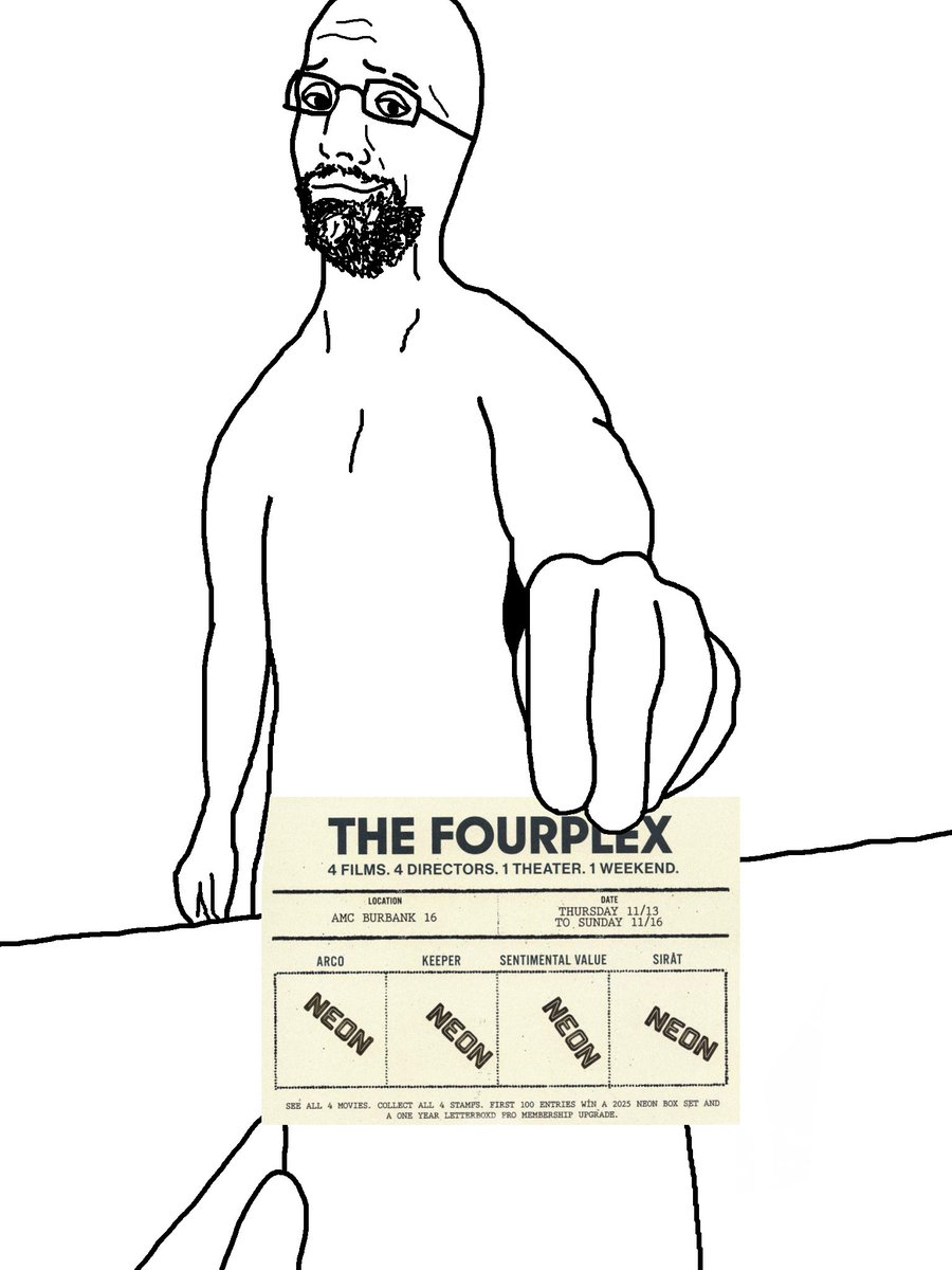 me claiming my free letterboxd pro and blu-rays at the amc burbank 16