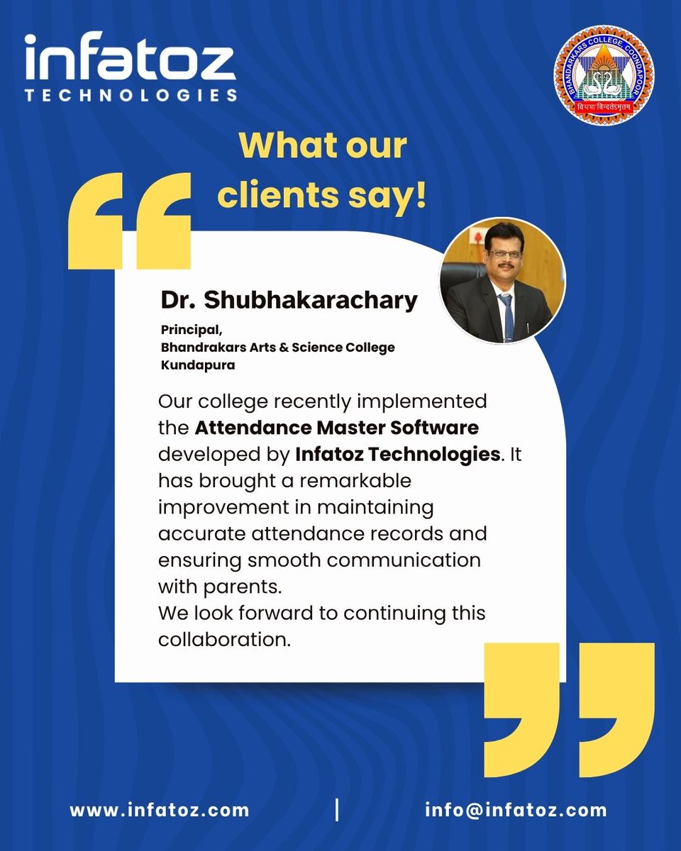 infatoz's tweet photo. Nothing makes us prouder than hearing directly from our clients.
Their words remind us why we do what we do — building meaningful, reliable, and impactful digital solutions.
Thank you to all our clients for trust
Technologies with your vision.
Your success is our motivation. https://t.co/dnL9XxoWOY
