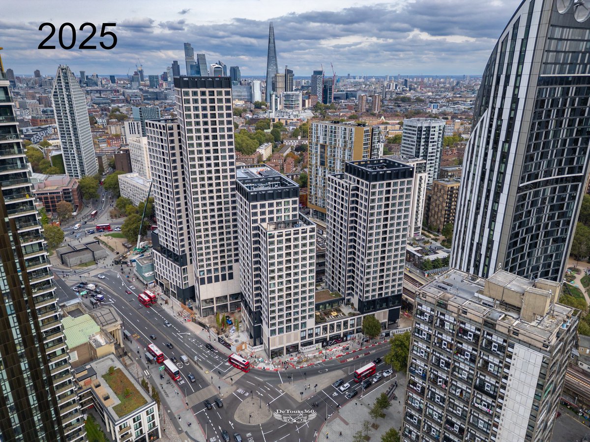 DeTours360's tweet image. Elephant &amp;amp; Castle redevelopment 4 year progress, 2021 to 2025. @Southwark_News @myldn 
#elephantandcastle #elephantpark #redevelopmentworks 
360 aerial view: kuula.co/share/hyPjN?lo…