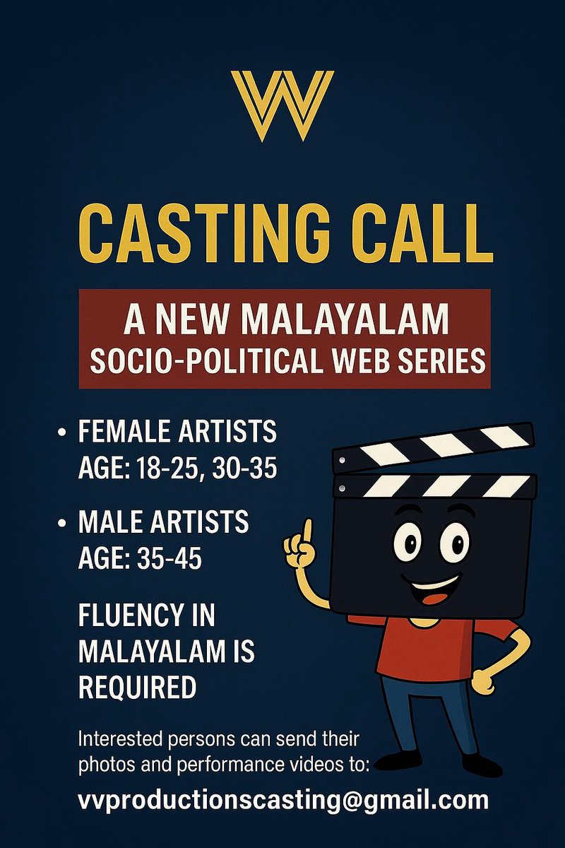 AuditionAreHere's tweet image. Casting Call 🎭 Webseries (Malayalam) 

Looking for Male &amp;amp; Female actors. Check poster!

#arh #auditionsarehere #scriptwriter #malayalam  #webseries #malayalamwebseries #webseriesmalayalam #mollywood #maleactors #maleactor #femaleactor #femaleactress #femaleactors #female #male