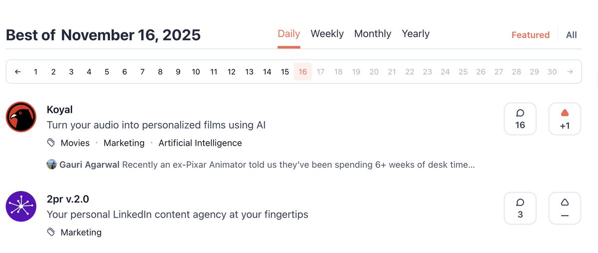 NOT A DRILL.

WE ARE NUMBER 1 ON PRODUCT HUNT RN.

LET'S CONTINUE THIS MOMENTUM