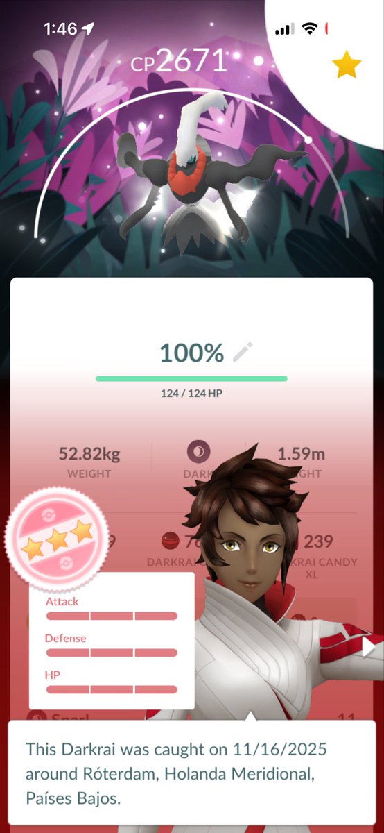 HUNDO DARKRAI, thanks to <a href="/Rochevdl_/">Rochevdl</a> 😊 🙏🏽
#PokemonGo #PokemonGOApp