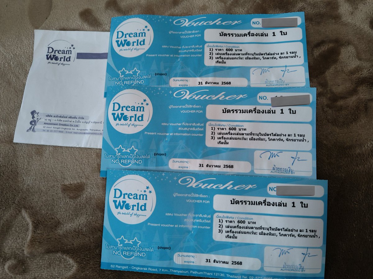 mygpp_'s tweet photo. ส่งต่อ บัตร Voucher รวมเครื่องเล่นของดรีมเวิลด์ 
เนื่องจากซื้อไว้ แล้วไม่ได้ไป 
- มีแค่ 3 ใบ 
- ขายใบละ 500 บาท 
- รับสามใบ คิดใบละ 450บาท ส่งฟรี
- บัตรสามารถใช้ได้ถึง 31 ธันวาคม 2568 
รายละเอียดและเงื่อนไขตามข้อมูลในภาพเลยค่ะ

สนใจ DM ส่งฟรี
#บัตรดรีมเวิลด์ #สวนสนุก #ดรีมเวิลด์. https://t.co/OHADVdBIQV