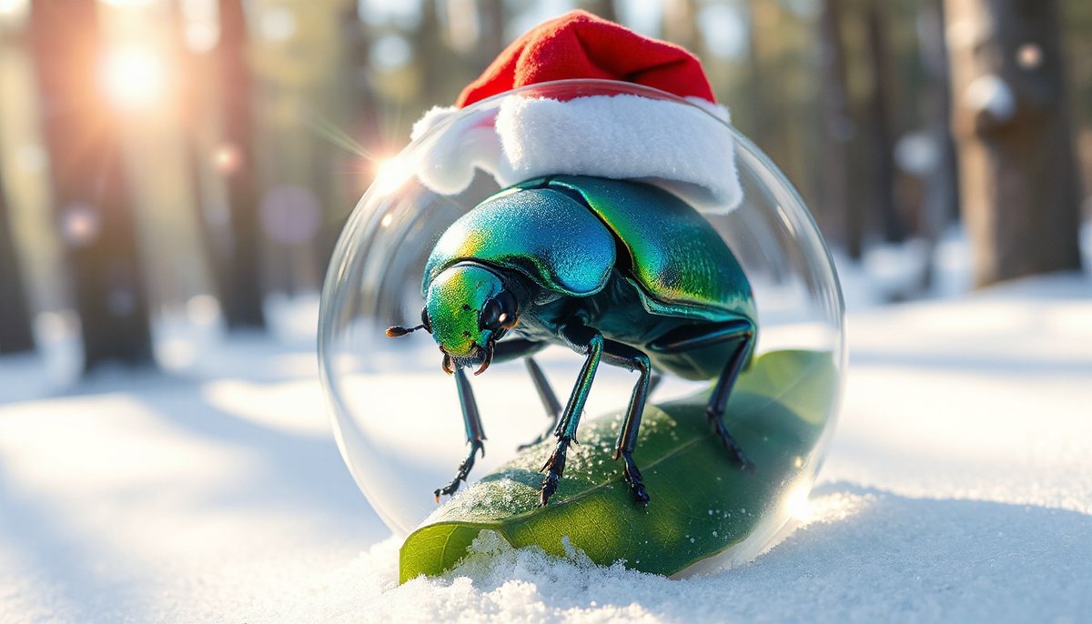 BugZooInc's tweet image. 𝗚𝘂𝗲𝘀𝘀 𝘁𝗵𝗲 𝗛𝗨𝗠𝗕𝗨𝗚!
Shiny and bright, I catch your eye,
In the forest, I flutter, oh my, oh my!
With colors that gleam, I&apos;m quite the show,
Nature&apos;s own treasure, in sunbeams I glow.
𝗪𝗵𝗼 𝗮𝗺 𝗜?

#𝗕𝘂𝗴𝗭𝗼𝗼 #HolidayBugs