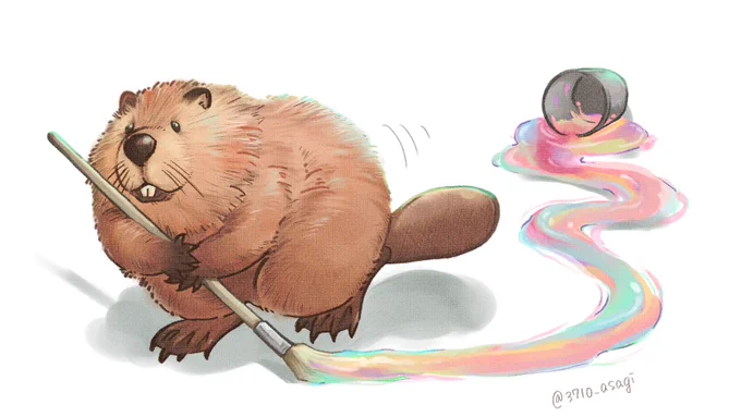 いい色の日だからお絵描きビーバー載せとこ