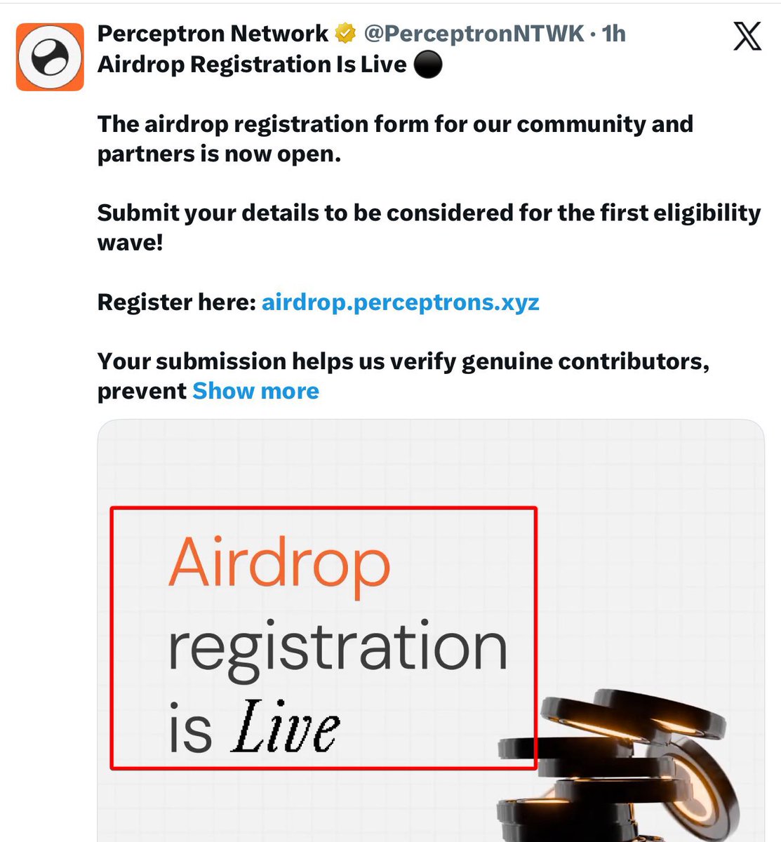 ManojGupta_IN's tweet image. Join @PerceptronNTWK 
Long ago,now it time to get
Rewards
Airdrops registration is live